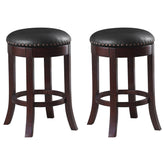 Orleans Furniture - Coaster - Aboushi Backless Swivel Counter Stool Brown (Set of 2) - 101059
